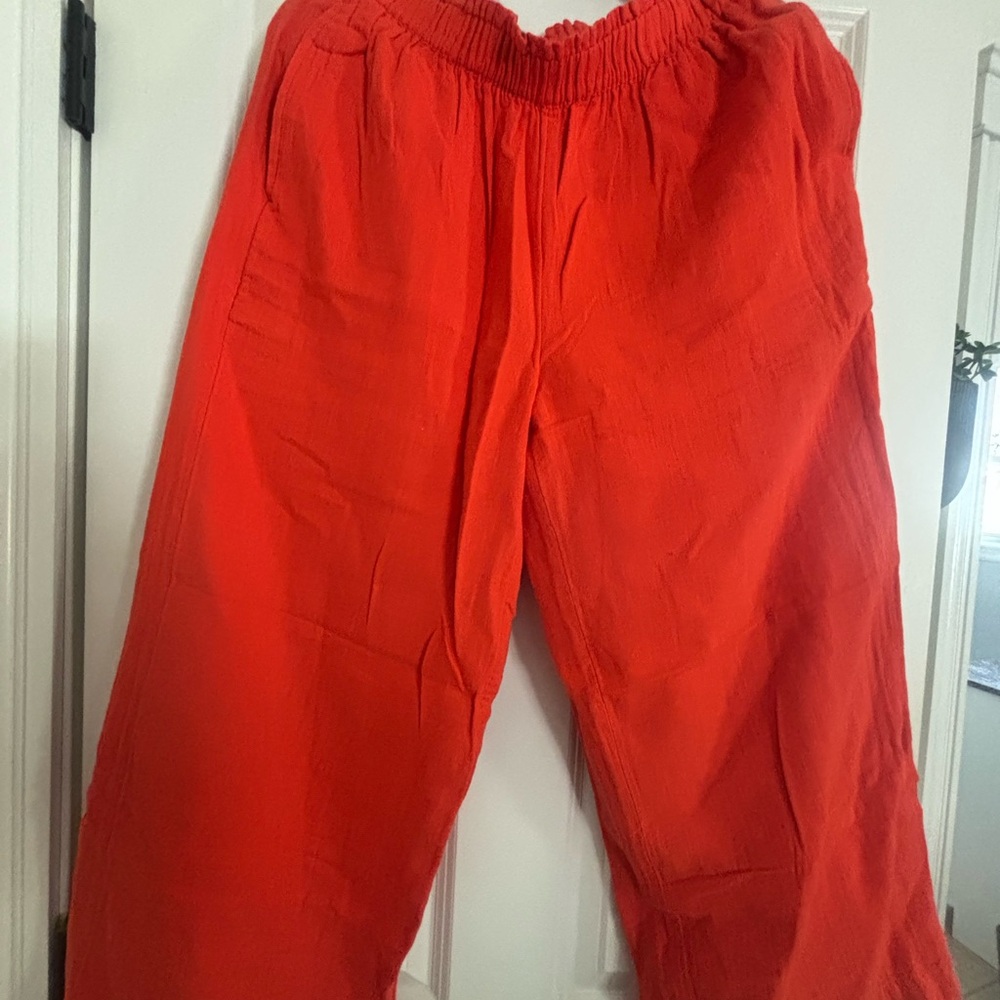 Old Navy Bright Red Wide-Leg Pants
